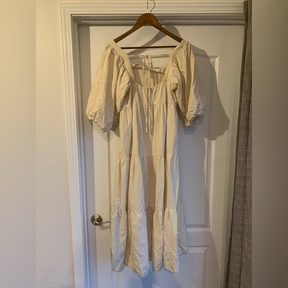 Sndys Cream Puff sleeve tiered Dress - Picture 2 of 9